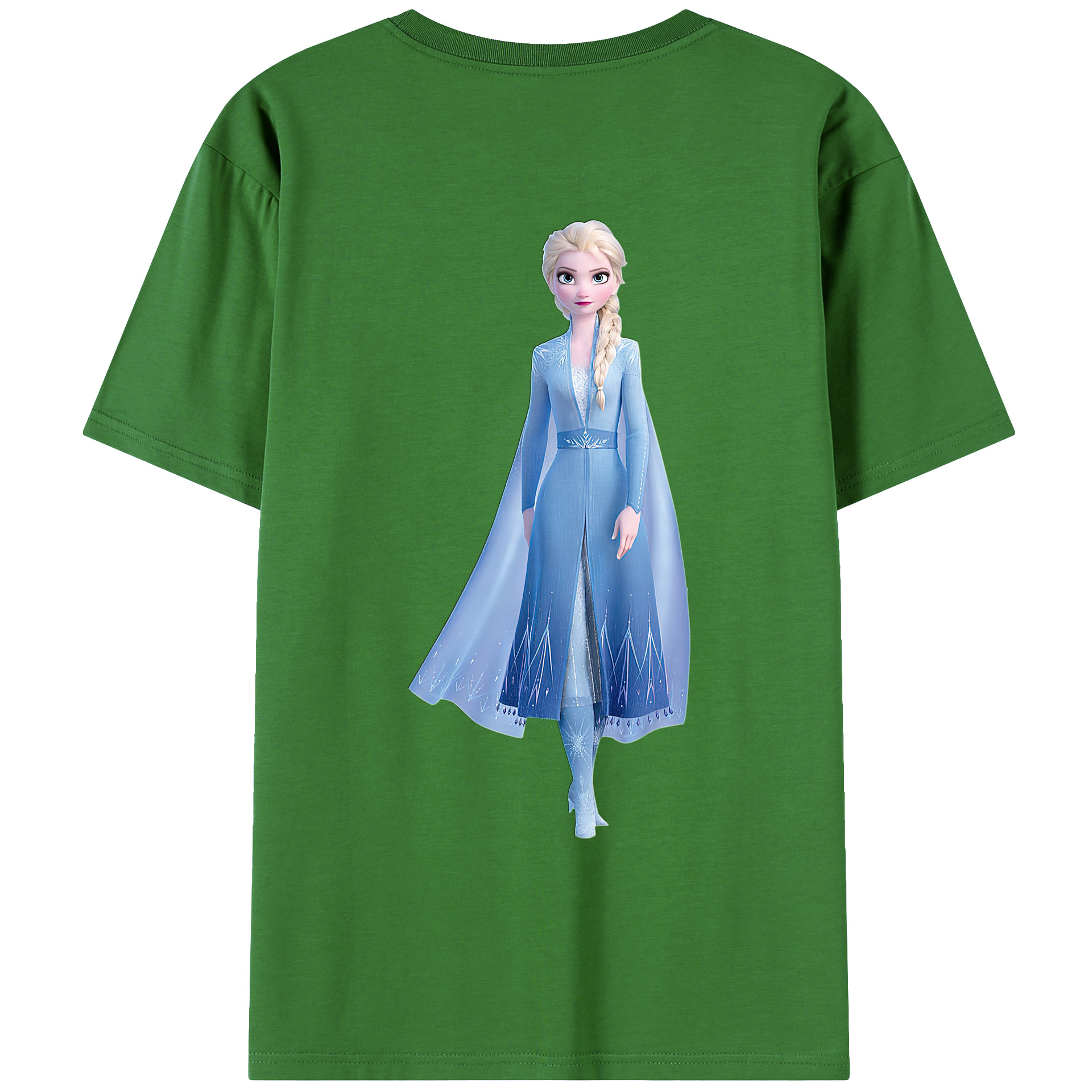 （画像用） アナと雪の女王 アンナ エルサ Frozen Anna Elsa レディース半袖Tシャツ(バックプリント)